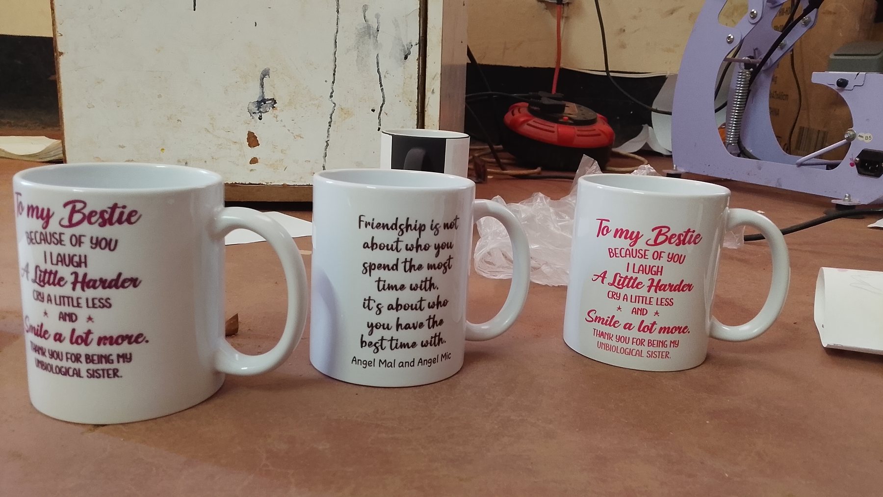 Custom printed mugs